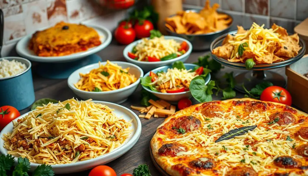 culinary uses of shredded cheese