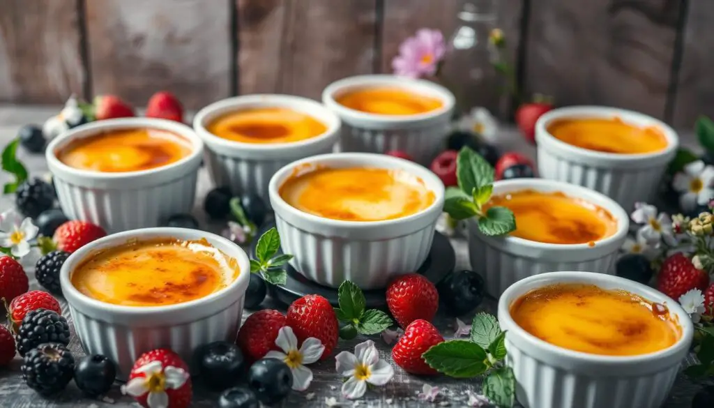 ramekins and dessert presentation