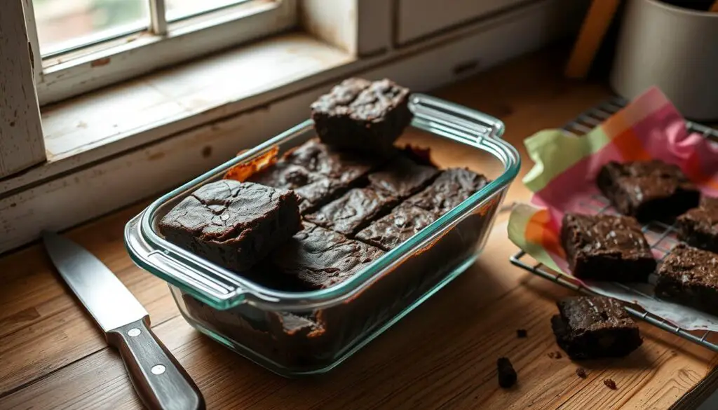 storing brownies
